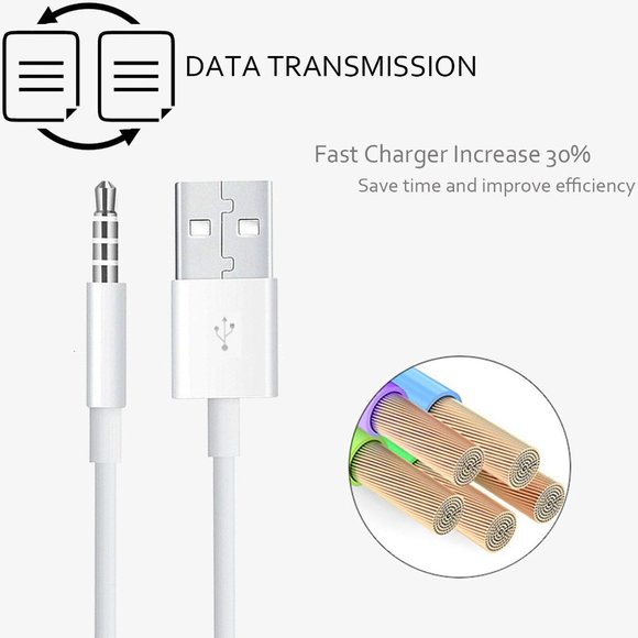 NEW 1PCS USB APPLE IPOD SHUFFLE MP3 PLAYER CHARGER & SYNC DATA CABLE CORD 1PCS - Picture 4 of 4